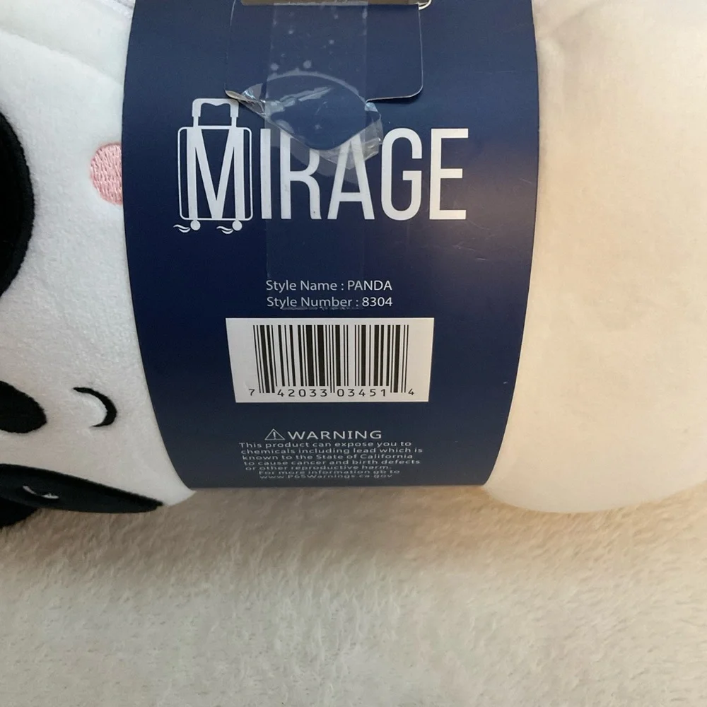 Mikage White & Black Panda Plush Face Mask Holder